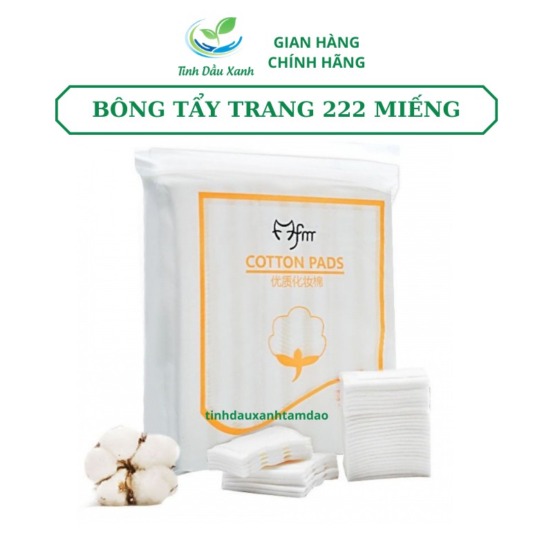 Bông Tẩy Trang 222 Miếng Tinh Dầu Xanh Cotton Pads Nội Địa Trung Cap Cấp