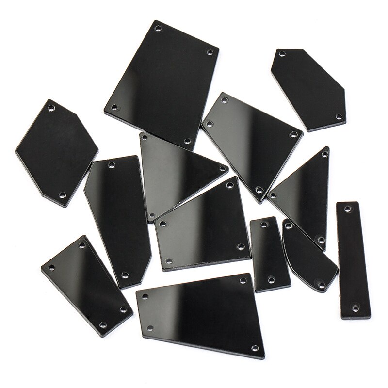 Túi 30 Hạt Đá Acrylic Màu Đen Tráng Gương Dùng May Vá