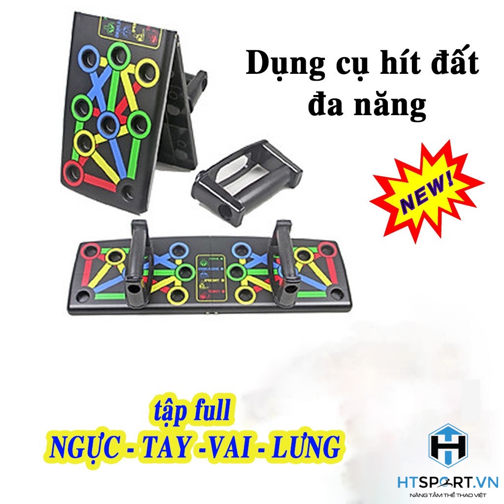 Dụng Cụ Hít Đất Đa Năng, Bộ Dụng Cụ Tập Luyện Hít Đất Chống Đẩy Push Up Tập Gym Thể Dục Tại Nhà Có Vạch Hướng Dẫn