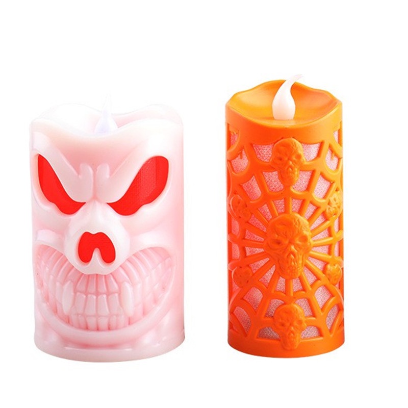 Đèn LED Hình Đầu Lâu Nhện Và Quả Bí Ngô Trang Trí Halloween