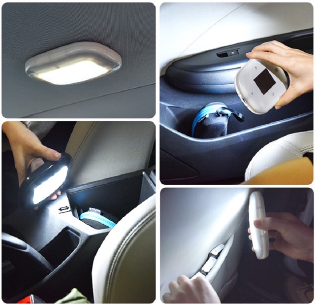 Đèn led gắn trần ô tô, tủ quần áo đa năng sạc usb với 8 chế độ màu