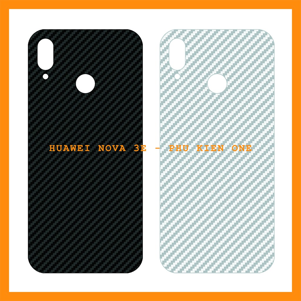 Decal dán lưng Huawei Nova 3i/ Nova 3e vân carbon 3D