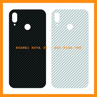Decal dán lưng Huawei Nova 3i/ Nova 3e vân carbon 3D