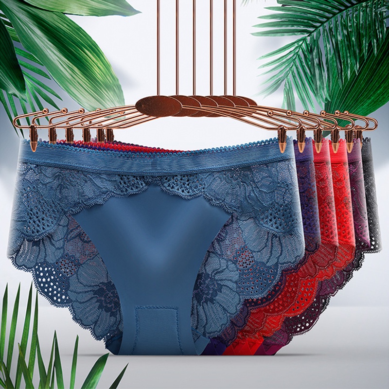 Quần lót AOWEINISI chất lụa mềm không đường may kháng khuẩn an toàn cho nữ