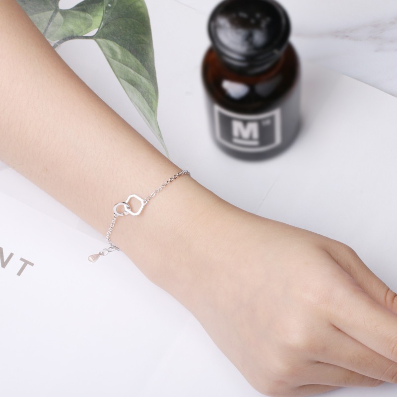 Vòng tay mạ bạc chính hãng 925 cao cấp không gỉ bền màu đẹp trang sức CINLA VT003