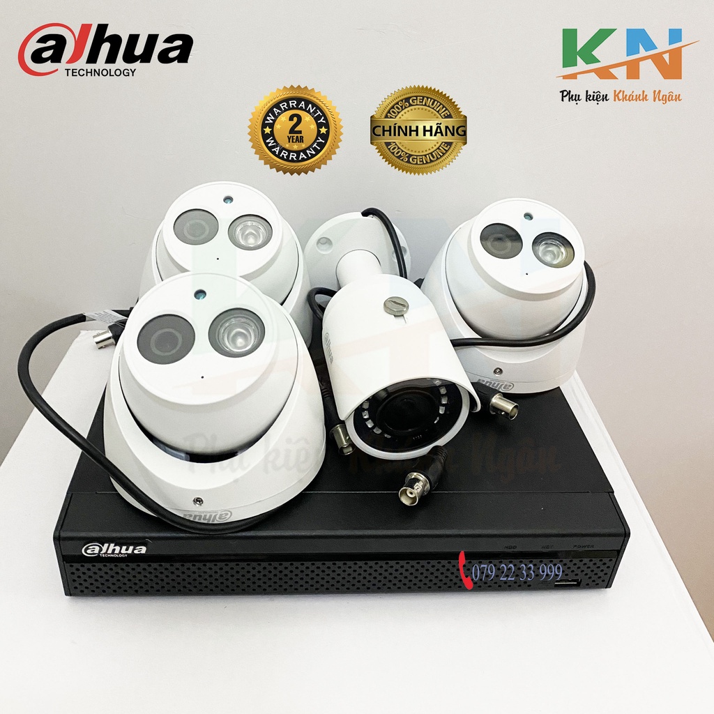 Bộ 4 Camera Dahua 2.0 mắt 1200SP hoặc mắt có míc 1200EMP-A,đầu ghi 5104HS-X. Hàng chính hãng BH 2 năm