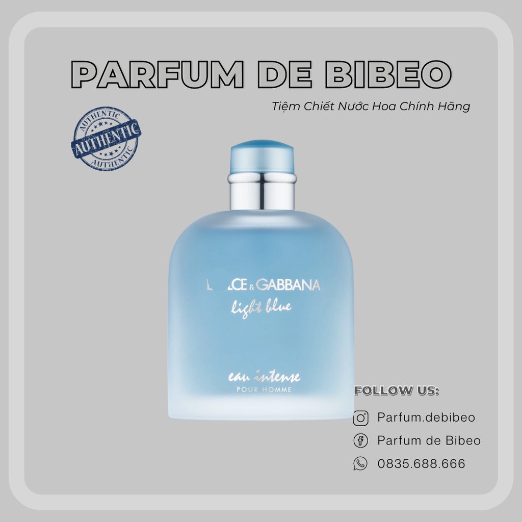 Parfum de Bibeo-Nước hoa thử chính hãng DG Light Blue Intense Men