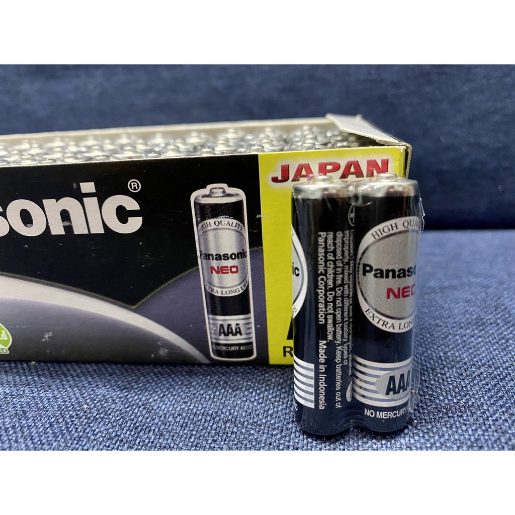 Hộp 30 vỉ  pin đũa đen AAA NEO Panasonic R03NT/2S
