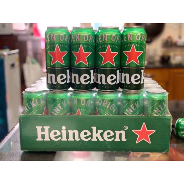 Bia Heineken hà lan lon 500ml thùng 24 lon