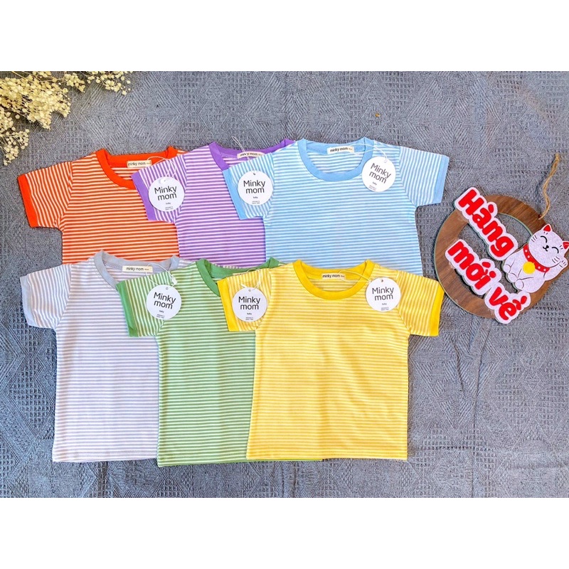 Bộ minky kẻ sọc cho bé ❤️ freeship ❤️ minky mom ngắn tay thun lạnh loại 1 bé trai bé gái