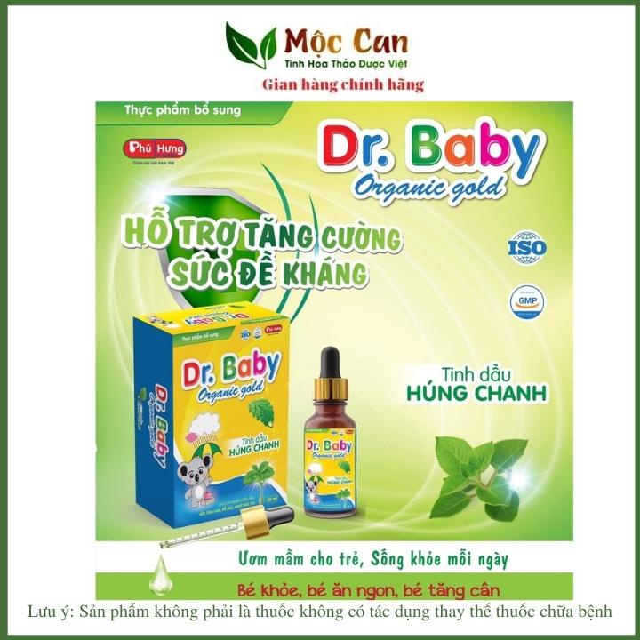 Tinh dầu húng chanh DR. BABY 30ml - Giảm ho đờm, tăng sức đề kháng cho bé dùng được cho trẻ sơ sinh dưới 6 tháng