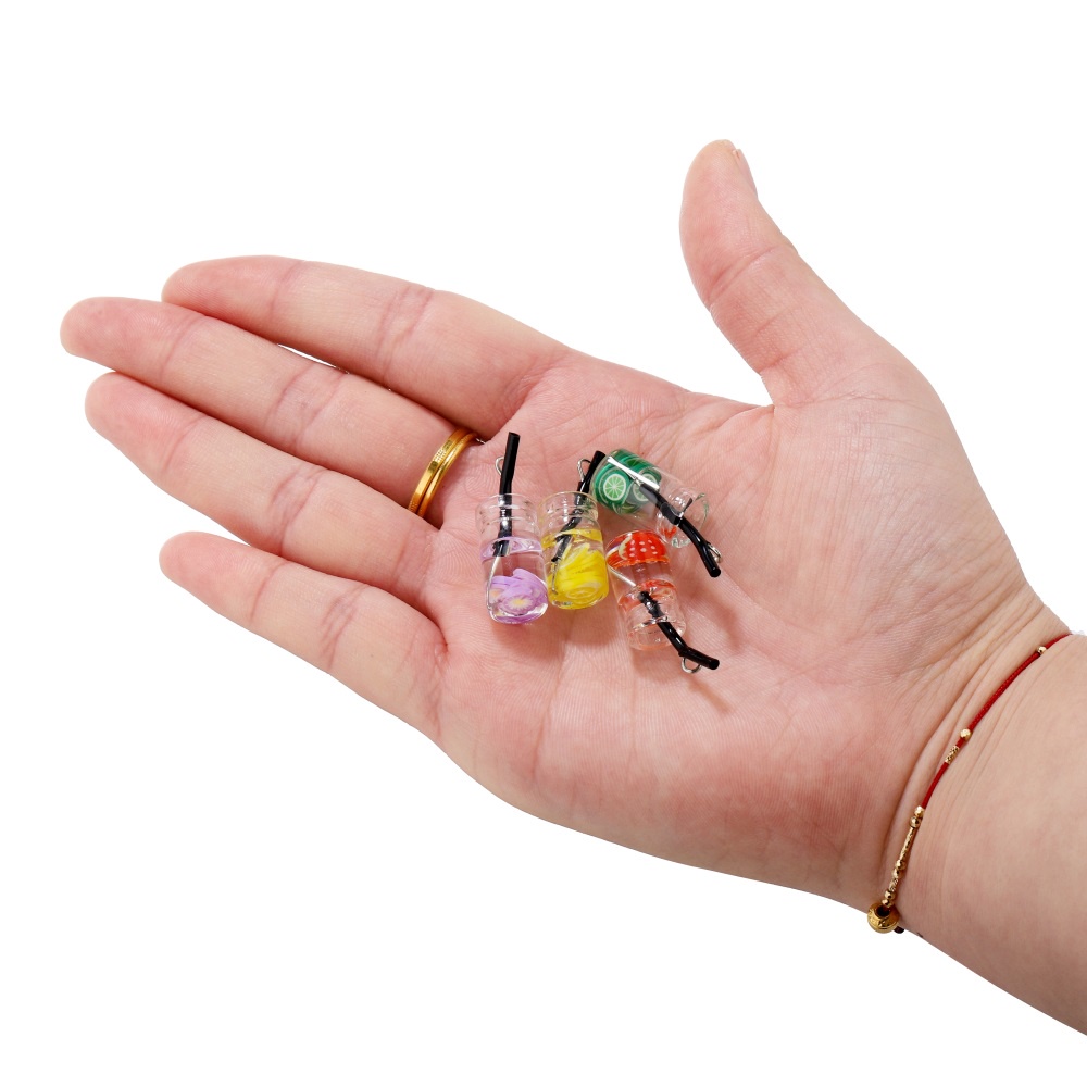 Set 10 phụ kiện trang trí ST.KUNKKA hình ly nước độc đáo tùy chọn màu sắc