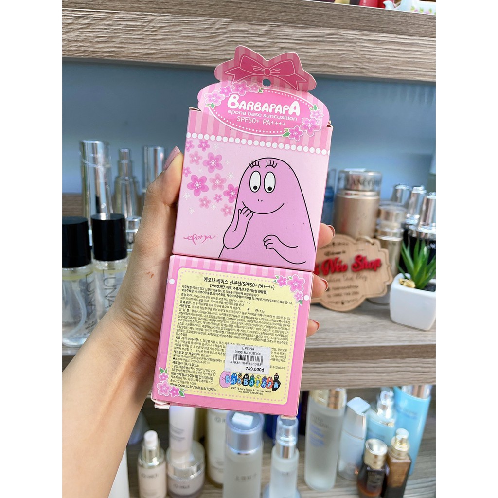 CUSHION CHỐNG NẮNG VÀ LÊN MÀU THEO TONE DA EPONA BASE SUN CUSHION BARBAPAPA (phù hợp mọi tone da, màu da) | BigBuy360 - bigbuy360.vn
