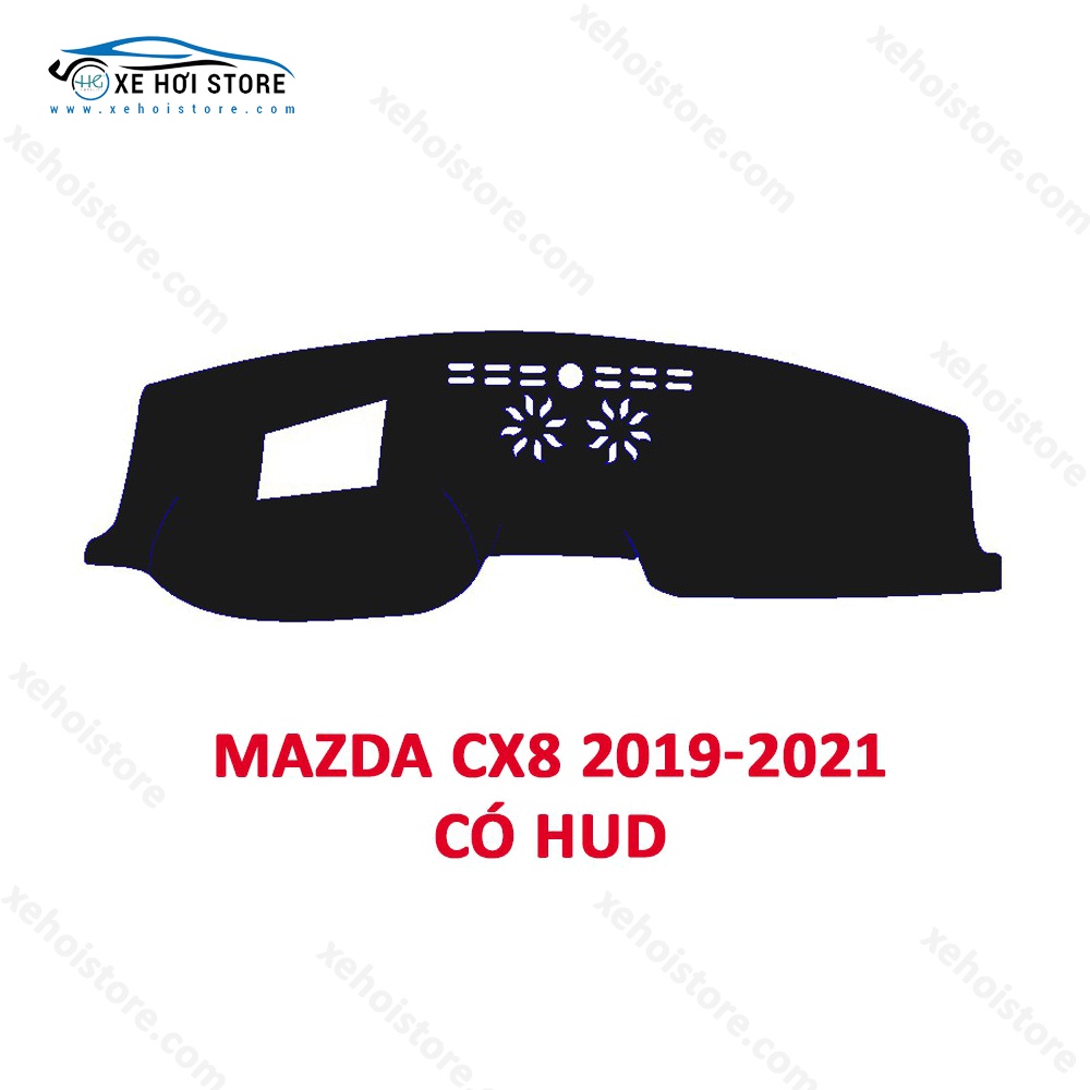 Thảm Taplo xe Mazda CX8 2019-2021 có Màn hình và không Màn hình chất liệu nhung, da carbon, da vân gỗ