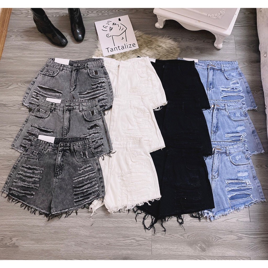 [BÁN SỈ] Quần Short Jeans Nữ Rách Năng Động_Hàng Quảng Châu_Xuống Phố Cực Xinh