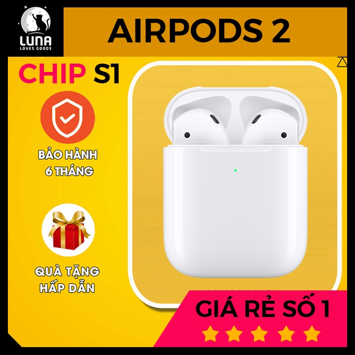 Tai Nghe Bluetooth AirPods 2 Chip Âm Thanh Mới Nhất S1, Âm Thanh Hay Như Hát Hay, Bh 6 Tháng