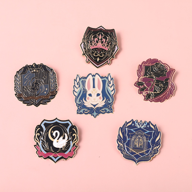 Huy Hiệu Cài Áo Hình Thỏ Và Hoa Hồng Đáng Yêu