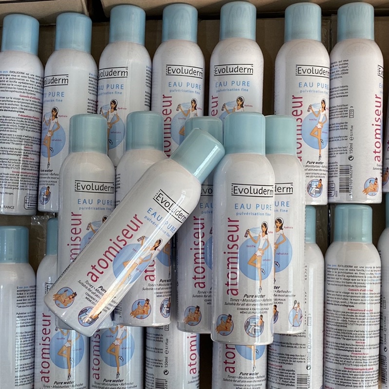 Xịt Khoáng Evoluderm Eau Pure 400ml và 150ml chính hãng Pháp