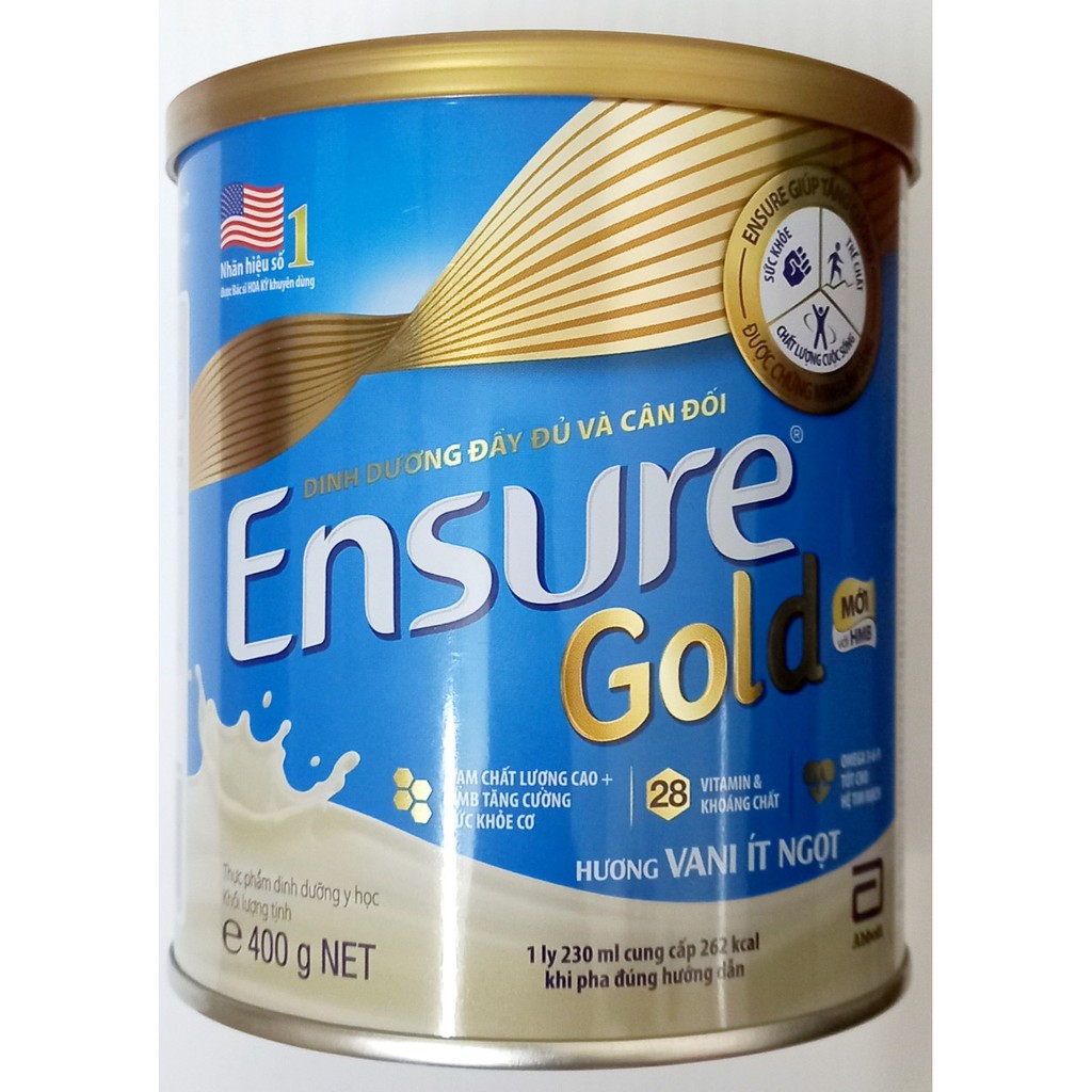 Sữa Ensure Gold bột có HMB 400g (Date mới) Hàng chính hãng