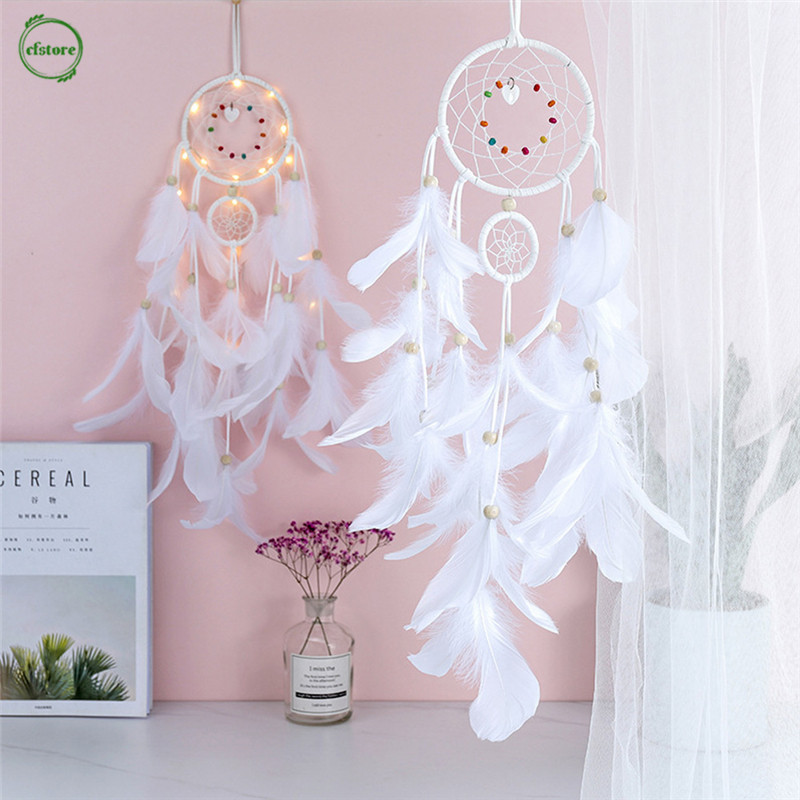 Dream catcher gắn đèn led treo trang trí đẹp mắt