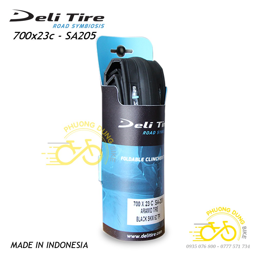 Lốp (Vỏ) gấp xe đạp Deli Tire ARAMID SPEEDER SA205 700x23C - 1 Chiếc