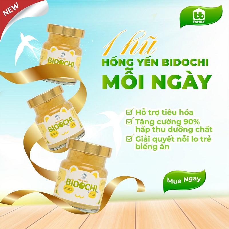 Hồng Yến Bidochi - Tăng Đề Kháng Tự Nhiên, Cải Thiện Biếng Ăn Của Bé