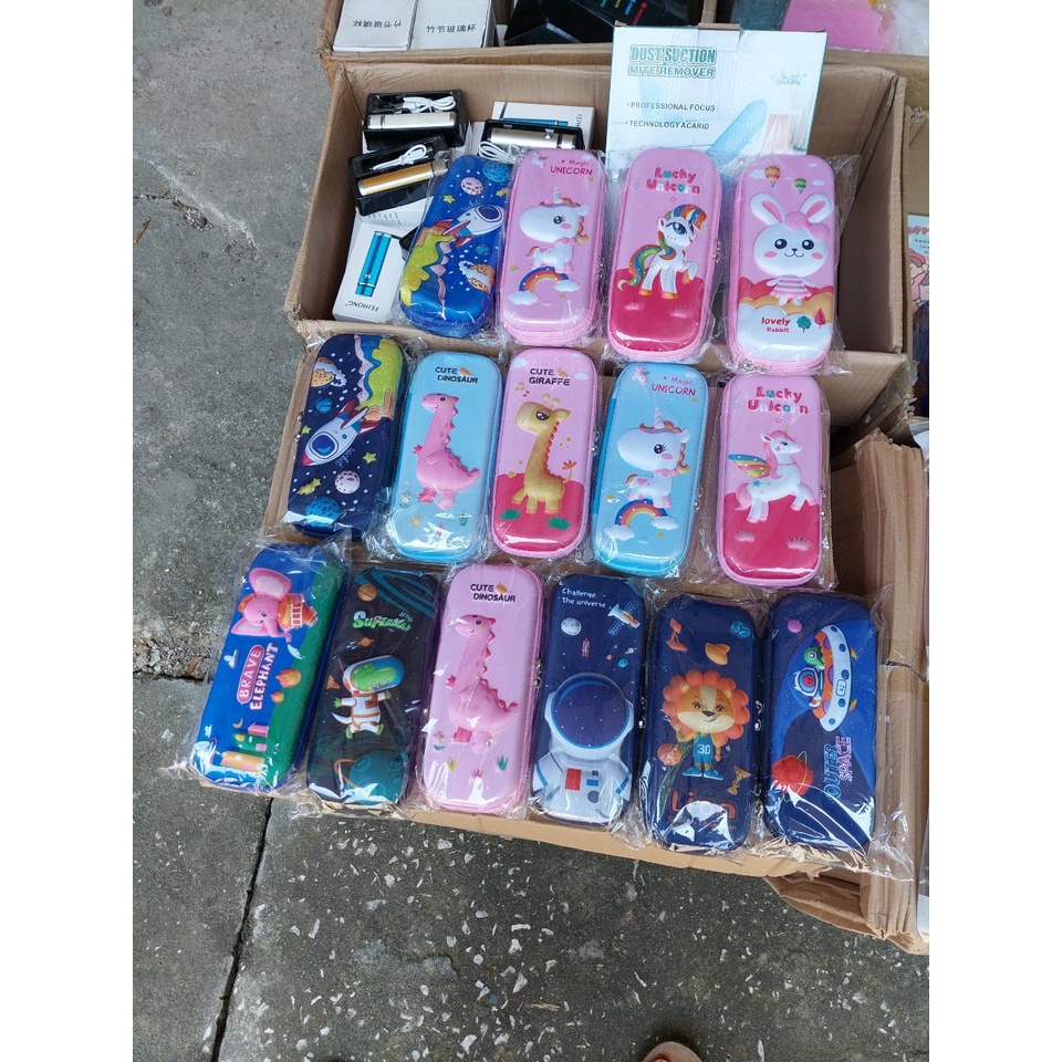 Hộp bút 3D, hộp đựng bút cho bé trai bé gái trẻ em học sinh tiểu học, hình ảnh in nổi siêu cute dễ thương