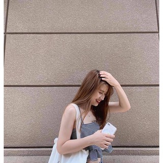 Áo 2 dây coptop kẻ đen trắng siêu xinh