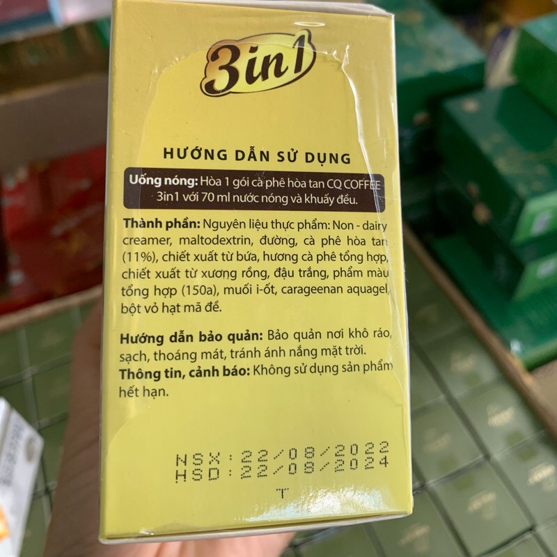 Giảm Cân Cq Hộp 10 gói date 2025- Cà Phê Giảm Cân 3in1