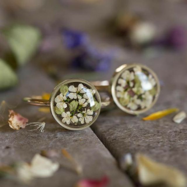 Gói 10 hoa khô Queen anne's lace ép khô dùng trang trí resin, móng tay, thiệp handmade