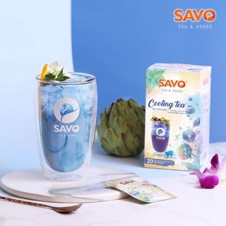 Trà Cooling tea SAVO - Trà thảo mộc (Oolong, Bạc hà, Hoa đậu biếc, Atiso)