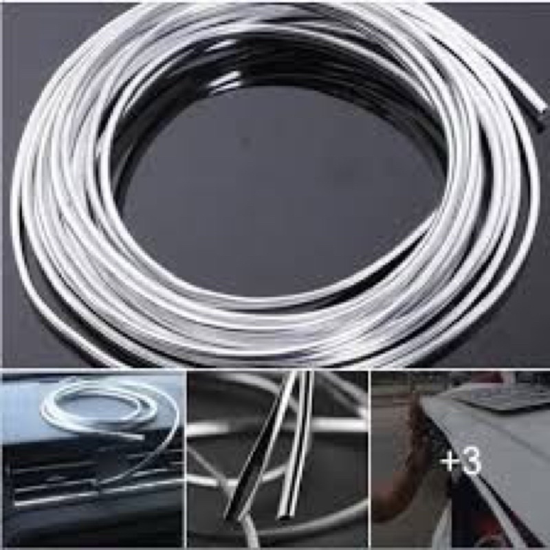 Freeship 30K 10m Nẹp viền chữ u mạ crom bảo vệ xe ô tô, nẹp viền cửa mạ crom trang trí và chống xước viền cửa ô tô