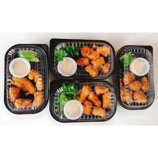 50 Hộp nhựa một ngăn đựng cơm, mì, gà, bánh, trái cây, bánh, đựng thực phẩm HT17