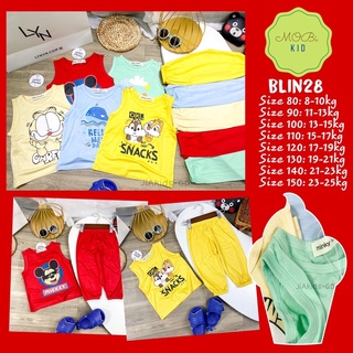 Blin28 Bộ Ba Lỗ Alibaba Thun Lạnh Minkymom In Sóc Mickey Mèo Cá Cho Trẻ Từ 8kg Đến 25kg