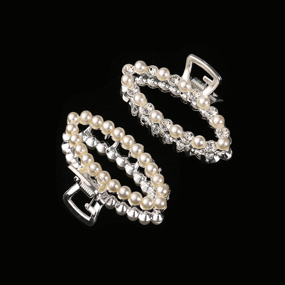 (Hàng Mới Về) Kẹp Tóc Móng Vuốt Bằng Hợp Kim Đính Ngọc Trai Nhân Tạo Dành Cho Nữ Mihan1