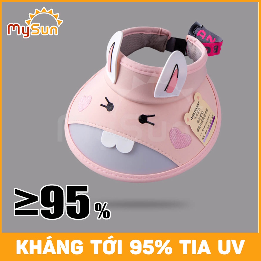 Mũ nón lưỡi trai nửa đầu rộng vành trẻ em che nắng, chống tia UV cho bé trai, gái 2 3 4 5 6 7 8 tuổi.