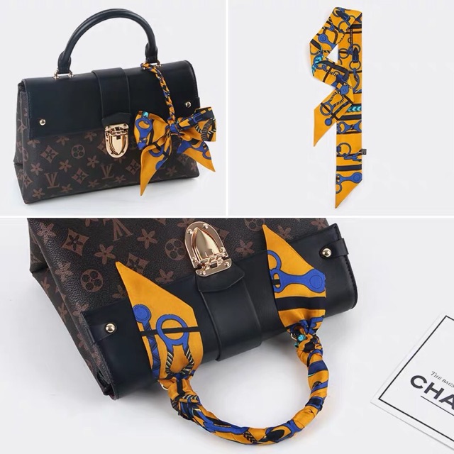 Khăn quấn túi xách in hoa văn cao cấp - Maben