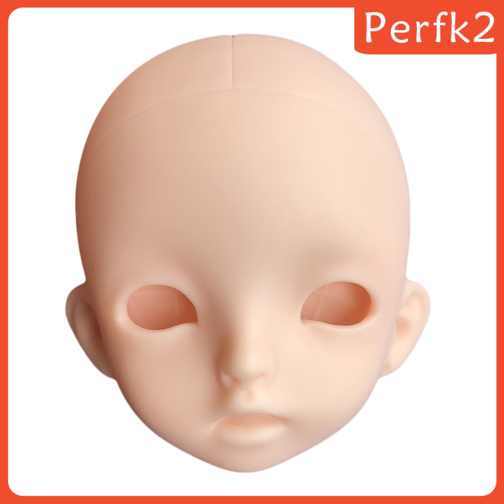 12inch BJD Unpainted Female Doll Body Parts DIY Replacements White Skin Head