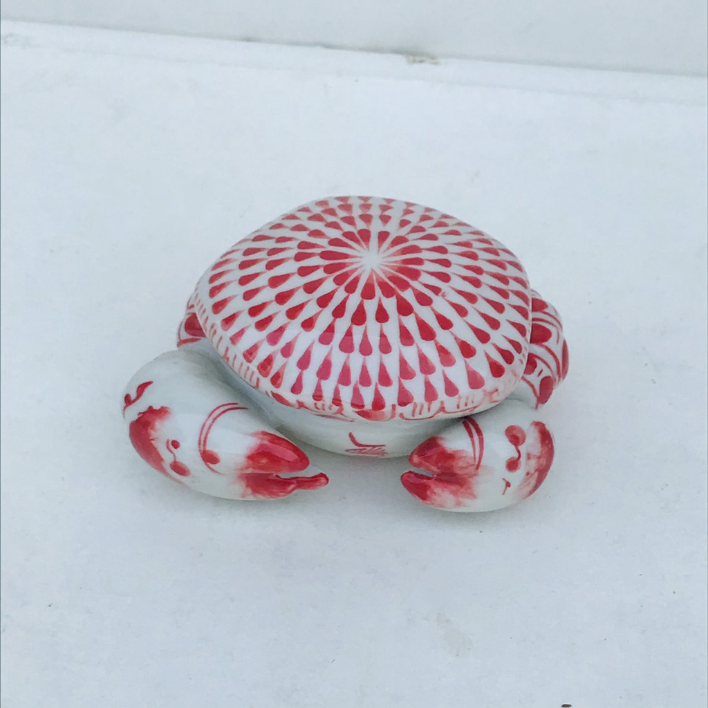 [GỐM BÁT TRÀNG XUẤT KHẨU VẼ TAY] QUÀ TẶNG KHÁCH NHẬT BẢN 01 Hộp Đựng Trang Sức/ Hình Con Cua 14*8*H7