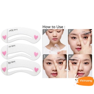 Bộ 3 khuôn kẻ mày - khuôn kẻ lông mày 3 dáng