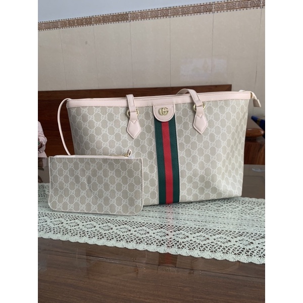 Túi công sở dáng tote size to kèm ví có khoá miệng size đại hình và clip thật