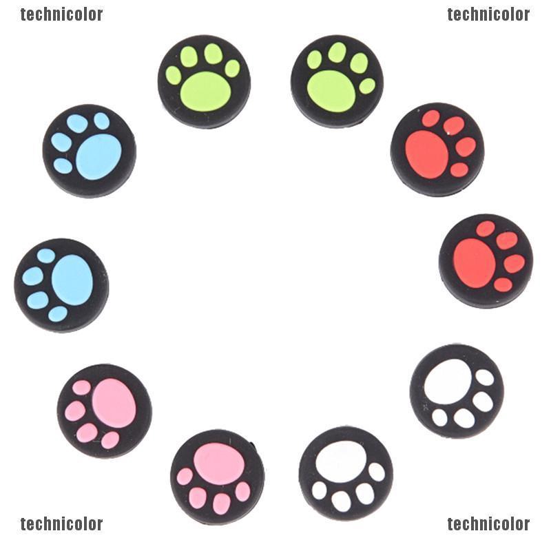 Bộ 2 Nút Bọc Cần Điều Khiển Chơi Game PS3 PS4 Xbox One Hình Dấu Chân Mèo Bằng Silicone