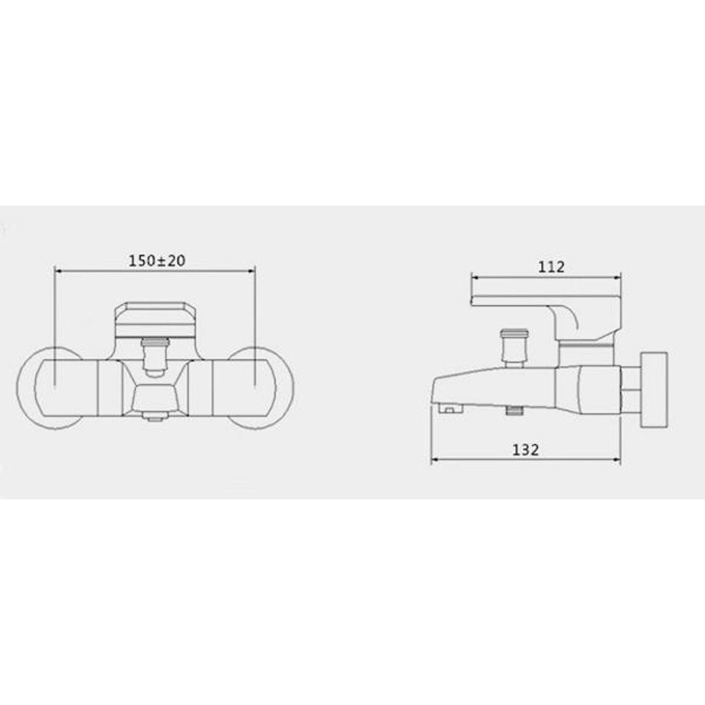 Bộ vòi sen nóng lạnh Đồng mạ ChromeEurolife EL-3001 (Trắng bạc)