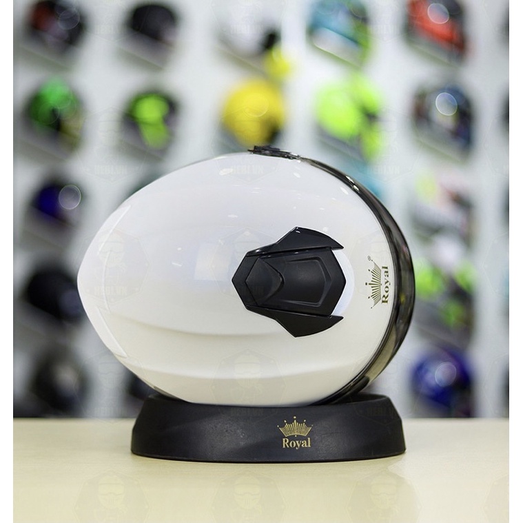 MŨ BẢO HIỂM 3/4 XH01 TRẮNG BÓNG ( KÈM BỘ 4 LOGO KYT VÀ BH 12 THÁNG)