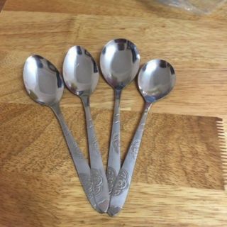 Thìa inox cán hoa