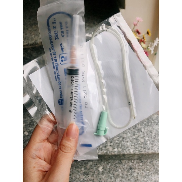 Bộ ống xông sữa kèm xi-lanh - ống truyền sữa - dây xông sữa cho chó mèo