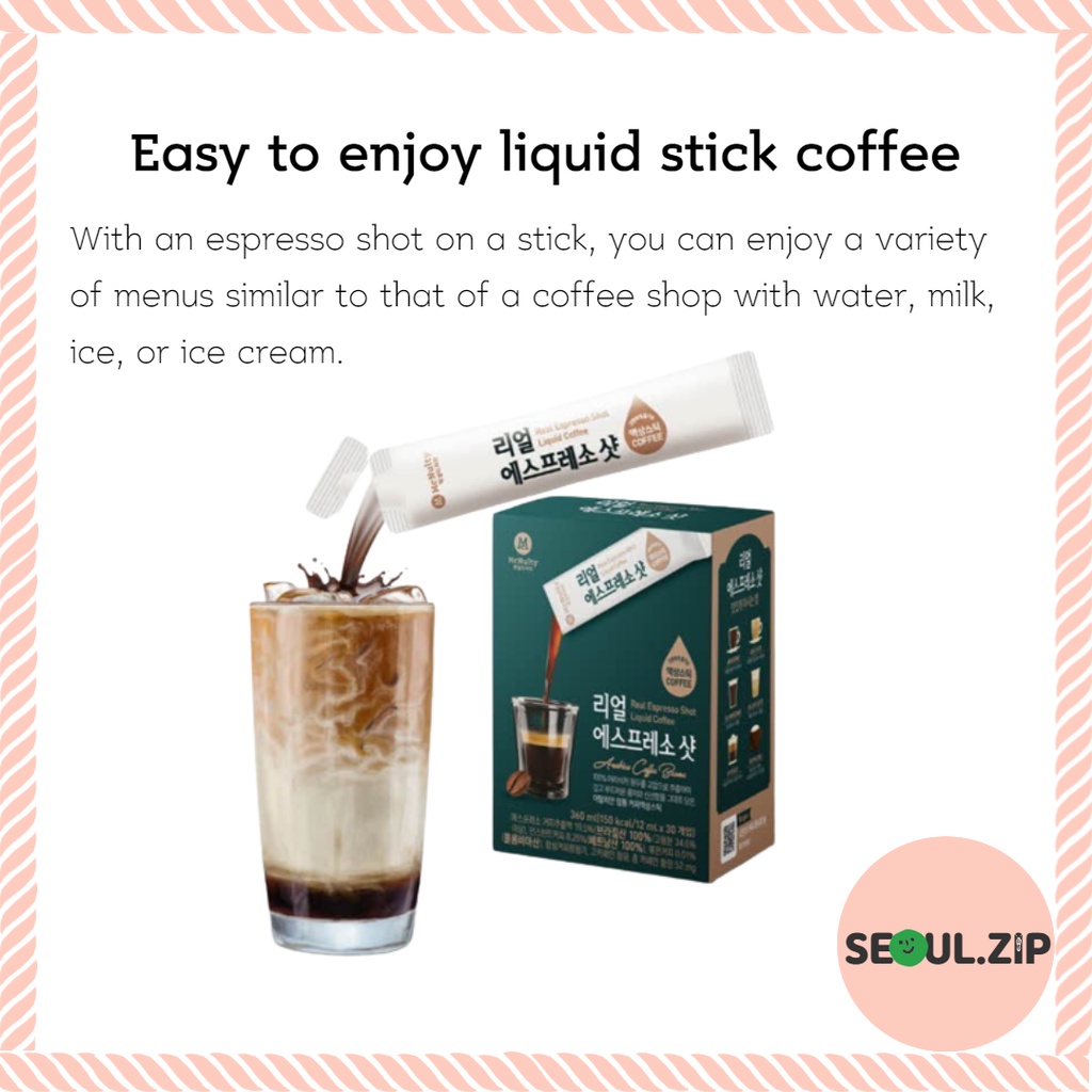 Cà phê dạng lỏng Espresso Hàn Quốc, Cà phê hòa tan 10T / 30T