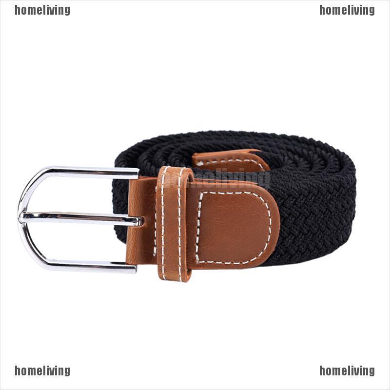 Thắt Lưng Vải Canvas Bện Co Giãn Có Khóa Thời Trang Cho Nam