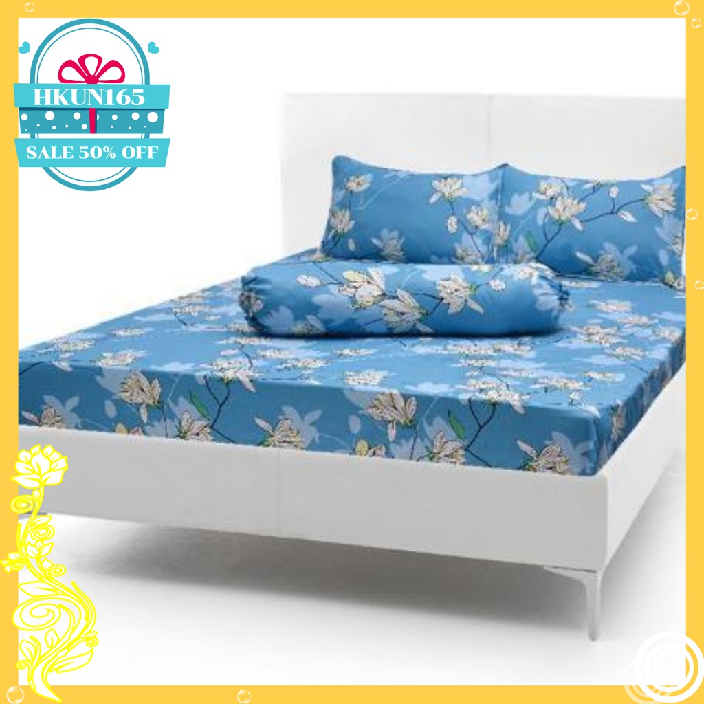 set ga gối poly 1m8 kèm vỏ gối ôm(phong lan xanh)