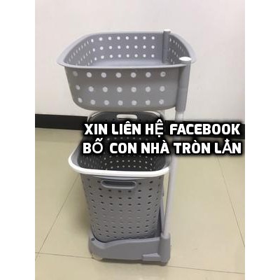 Kệ Để Đồ 2 Tầng Và Giỏ Quần Áo Bẩn Trong Phòng Tắm Vừa Xinh Vừa Tiết Kiệm Diện Tích - Giá đựng đồ có bánh xe